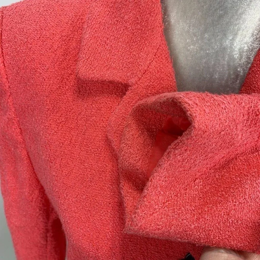 Karen Scott Salmon Boucle Blazer 3 Buttons Size‎ 8